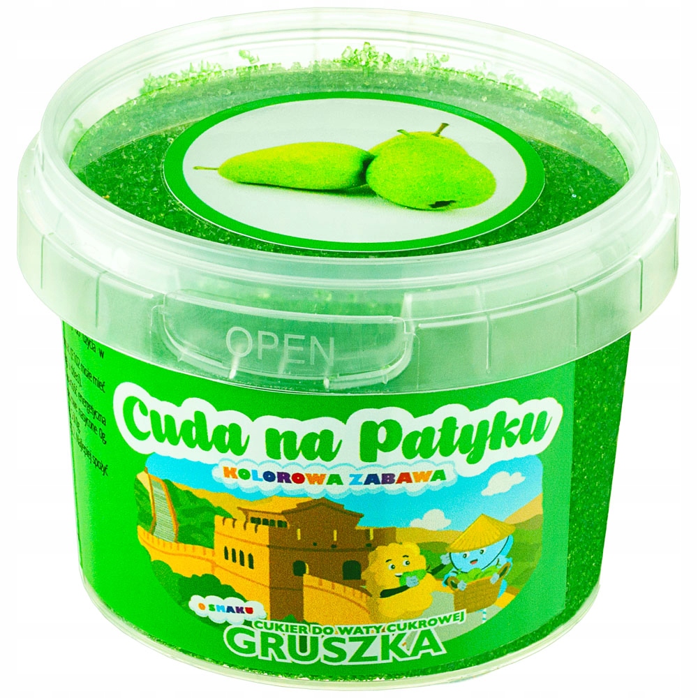 

Cukier do waty cukrowej kolorowy 100g Gruszka