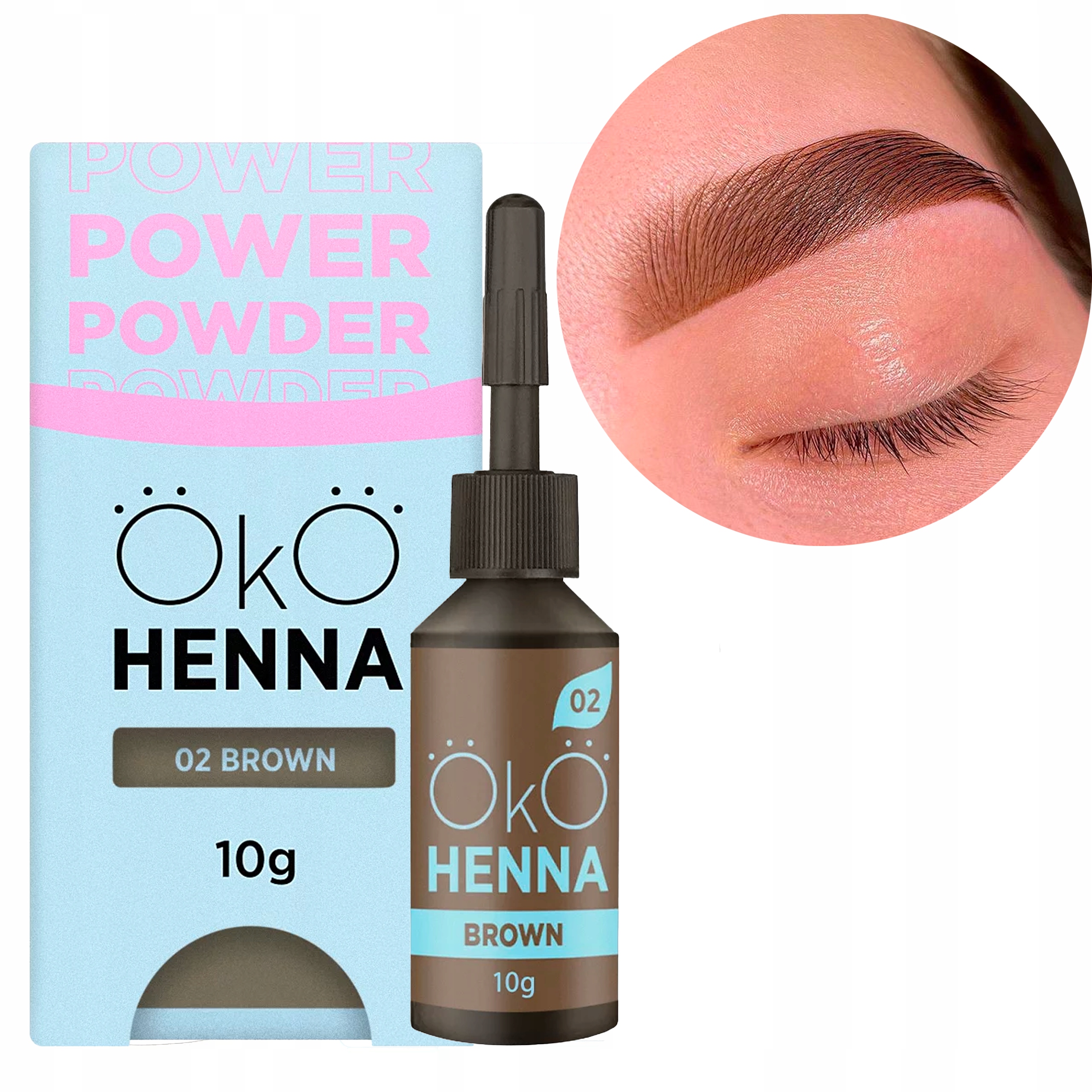 Henna Na Obočí Pudrově Hnědé Oko 02 Brown Power Powder 10 G