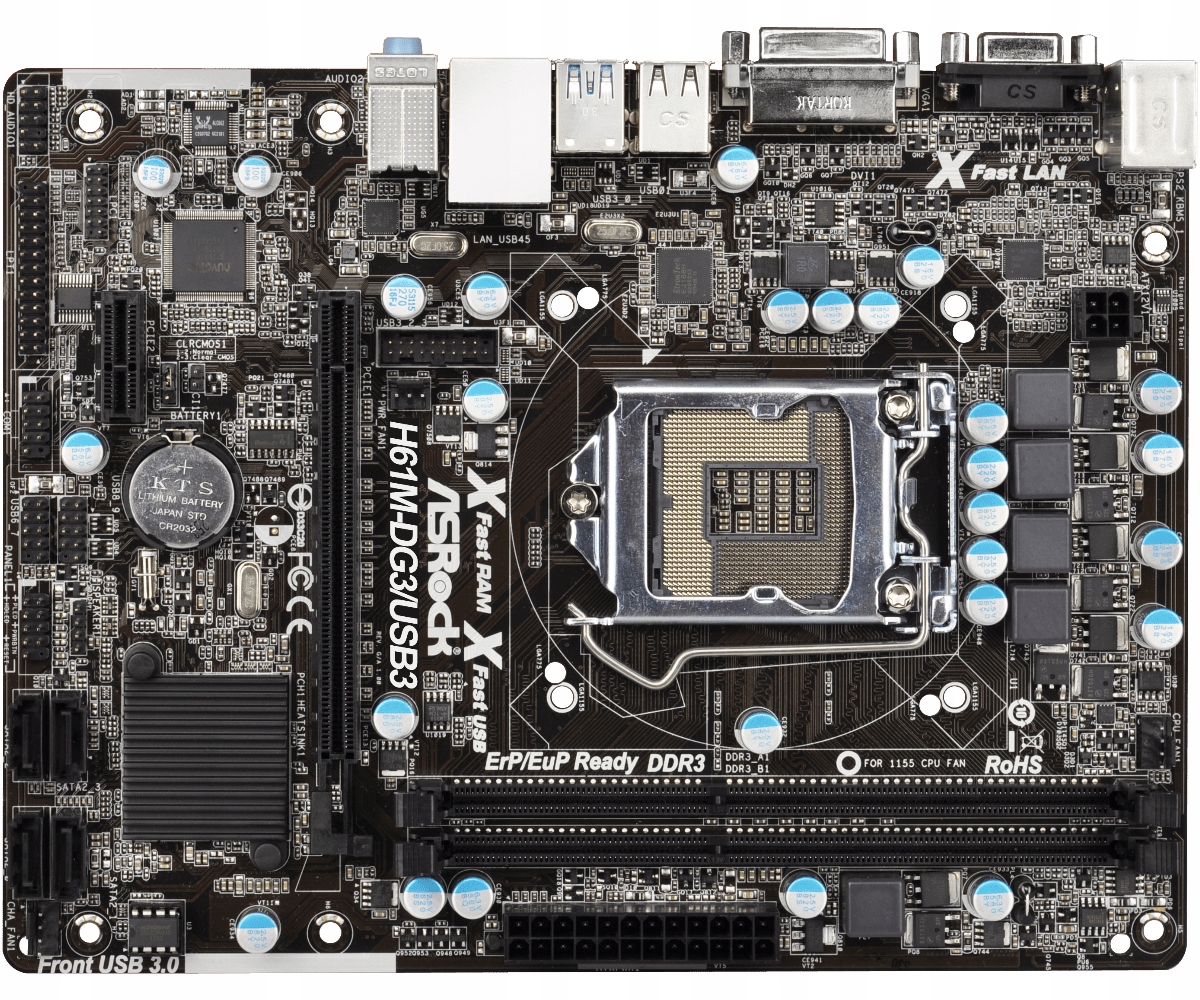 PŁYTA GŁÓWNA ASRock H61M-DG3/USB3 DVI VGA MicroATX EAN (GTIN) 4717677320138