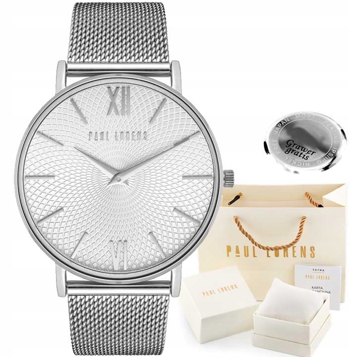Dámské hodinky Paul Lorens Ruca Elegantní síťovina krabička Gravírování