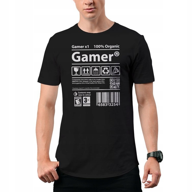 

Koszulka T-Shirt Gamer Label Dla Gracza M