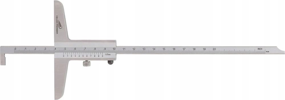 GŁĘBOKOŚCIOMIERZ 1/20 300x150mm Z ODSADZONYM PRETEM POMIAROWYM HP