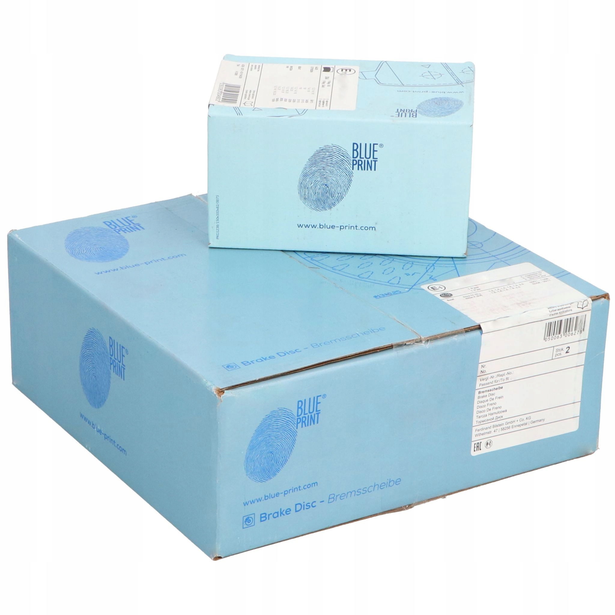 2× Blue Print ADM54384 тормозной диск + тормозные колодки ADA104249