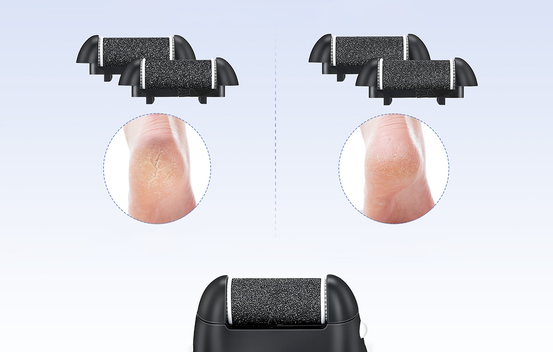 LIBEREX ELEKTRYCZNA FREZARKA DO PIĘT TARKA DO STÓP PILNIK PUMEKS 4 GŁOWICE Materiał ścierający pumeks syntetyczny