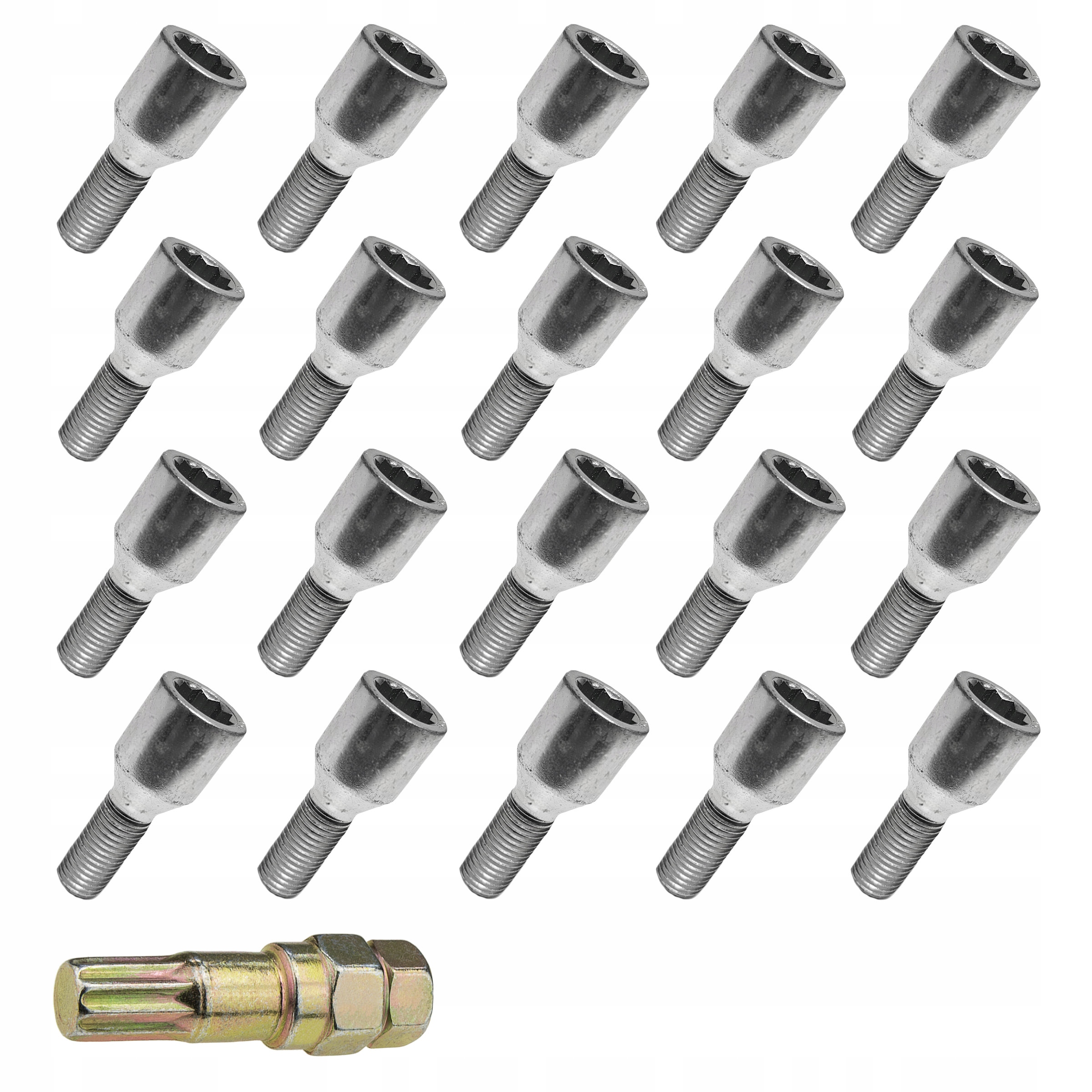 Šrouby M12X1,25 Na Torx Klíč Pro Kola Abarth Alfa Romeo Fiat Jeep Lancia