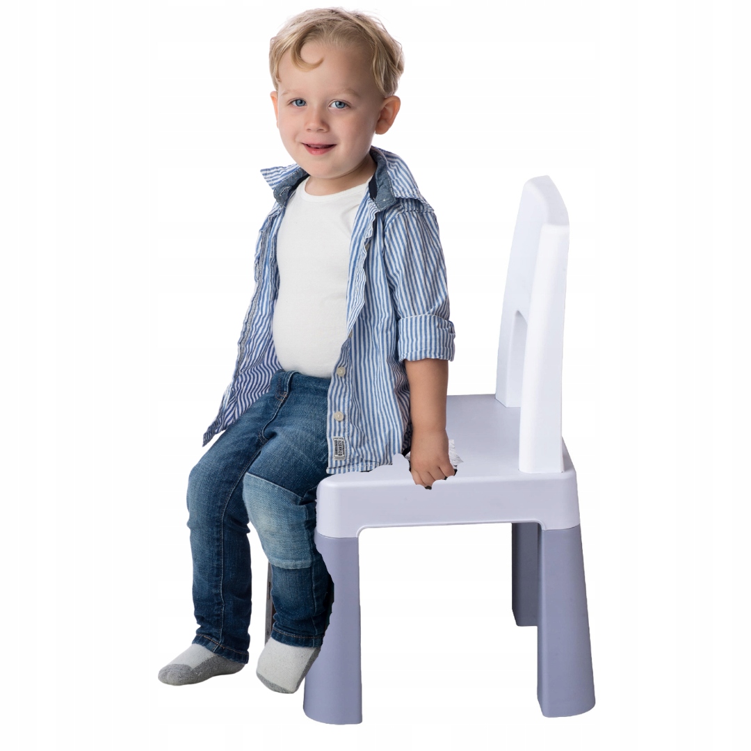 Detská stolička, stolová stolička Multifun sivá