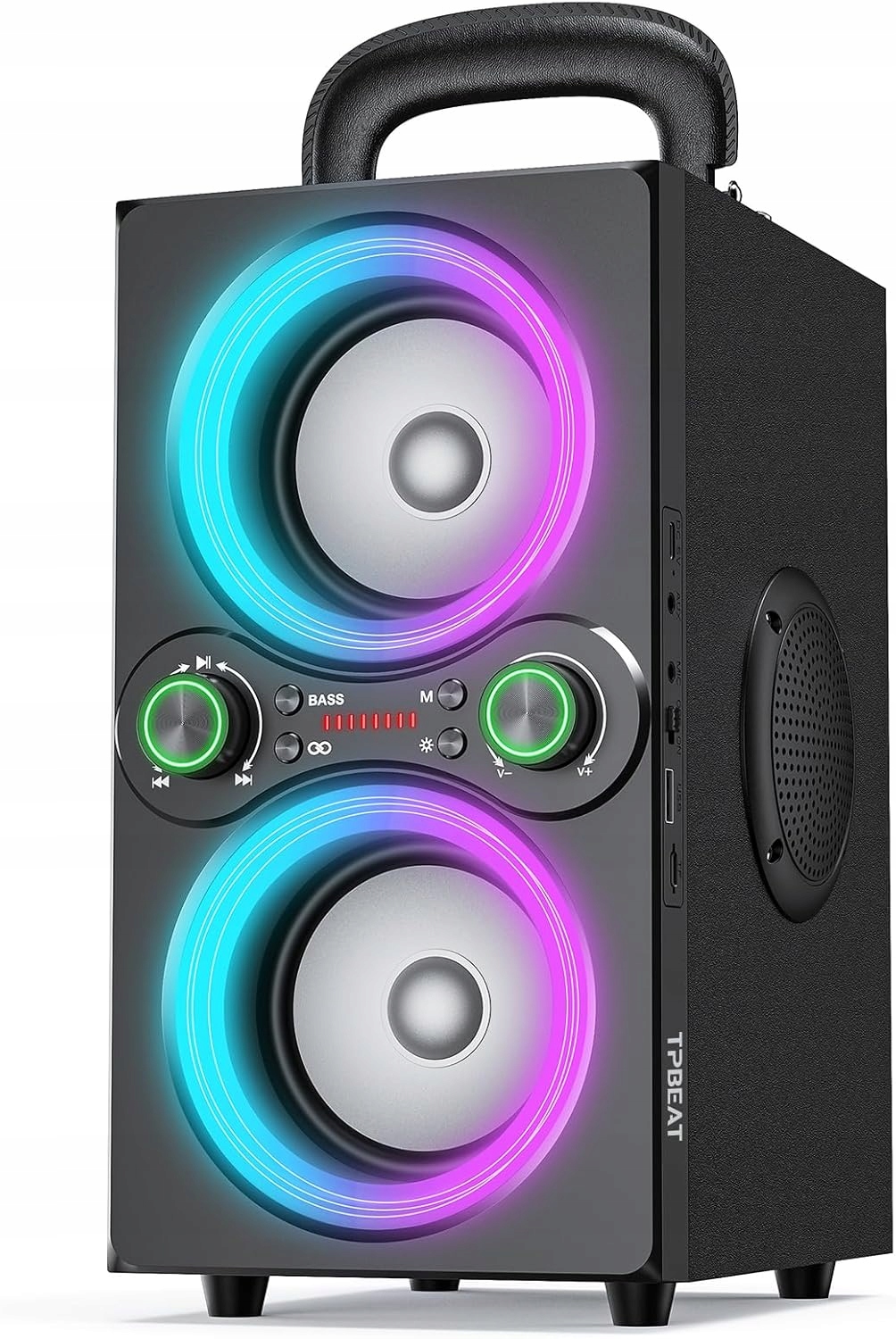 Tpbeat Głośnik Bluetooth 80 W, Bezprzewodowy basem Tws 100 dB X139