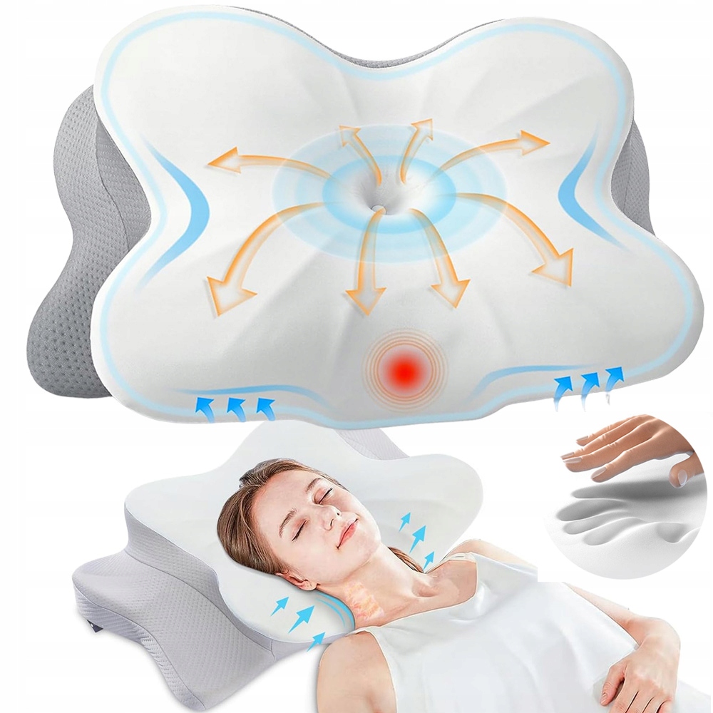 Poduszka Ortopedyczna Profilowana Z Pianki Memory Rehabilitacyjna Do Spania