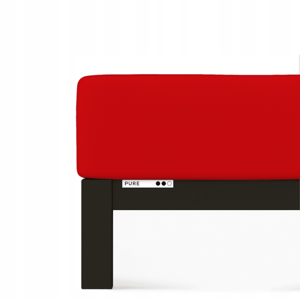 Prostěradlo Schlafgut Pure Standard 140x190-160x220 cm Red Deep 285