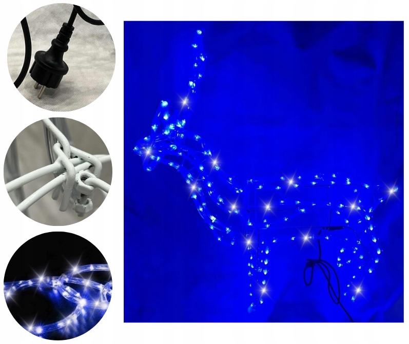 Sob Led 85 CM Modrá Flash (studená Bílá) 9 M