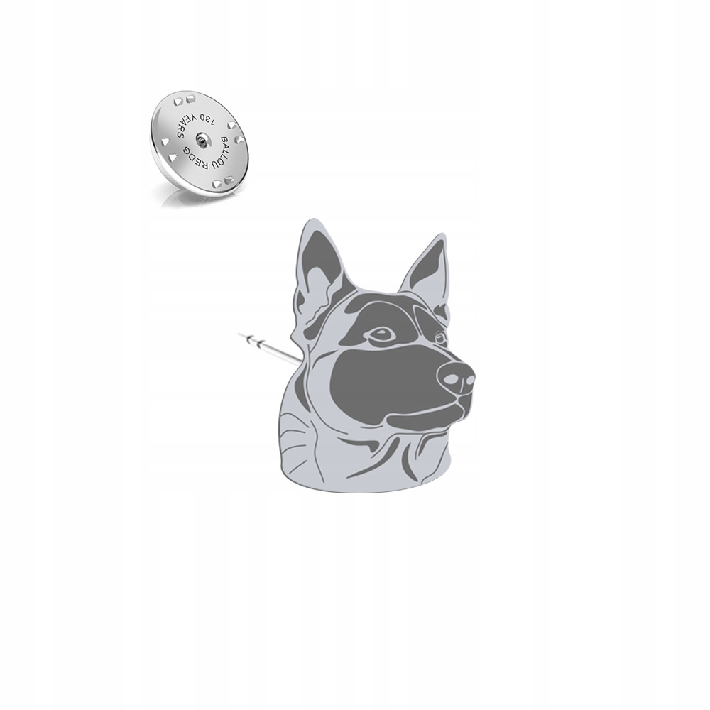 Odznak s psem Malinois 925 Dárek Žena Šperky Dedikace