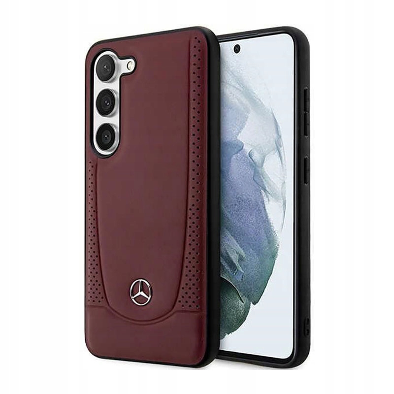 Mercedes Leather Urban Line Puzdro pre Samsung Galaxy S23 (červené)