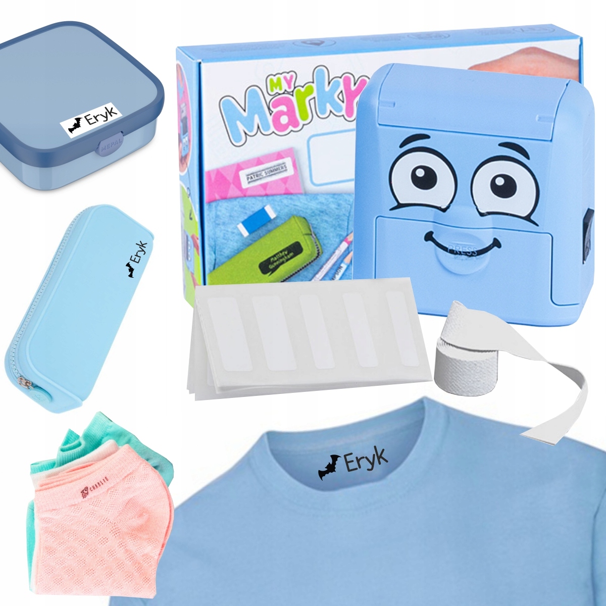 PIECZĄTKA do znakowania UBRAŃ ODZIEŻY dla DZIECI IMIENNA COLOP WODOODPORNA