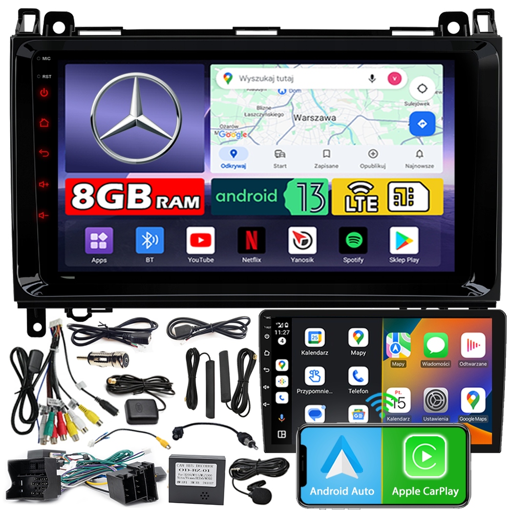 Autorádio Ncs ZQ9 Mercedes Vito W639 2003-2014 Android 8GB Lte