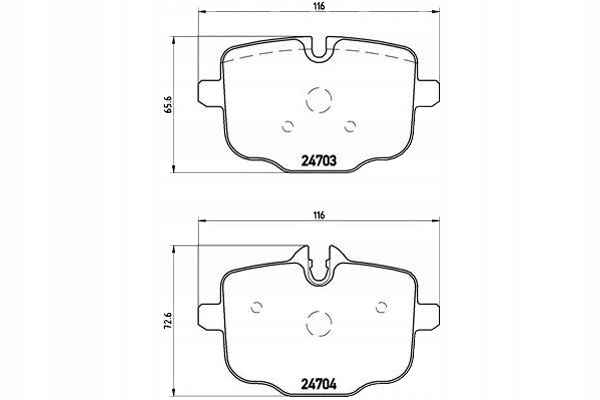 Brembo Brzdové Destičky Bmw 5 F10 10- Zadní Asistent řidiče #28