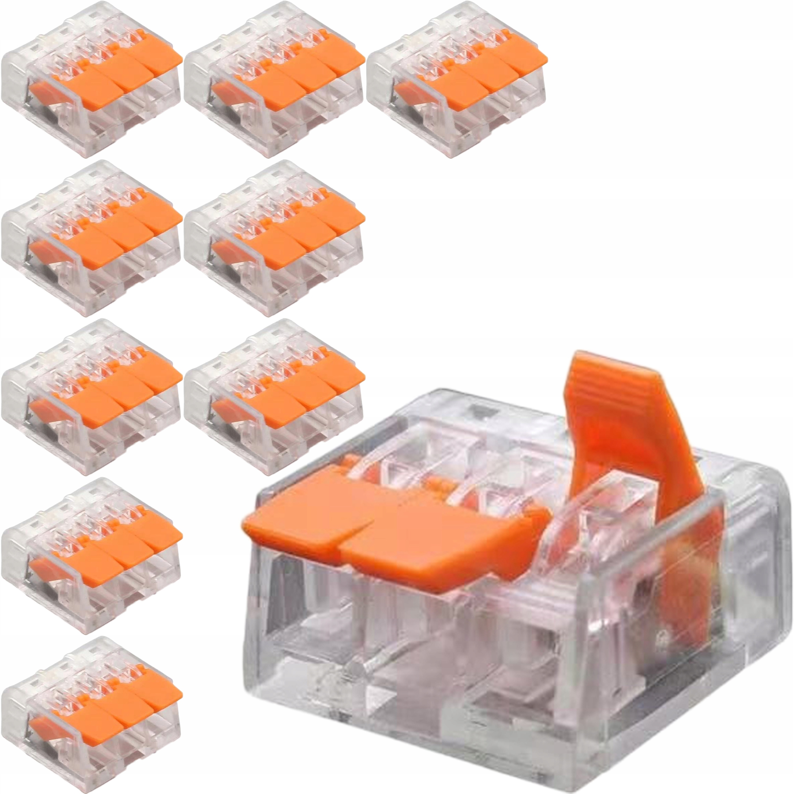 

10x Szybkozłączka zaciskowa 3P oświetleniowa