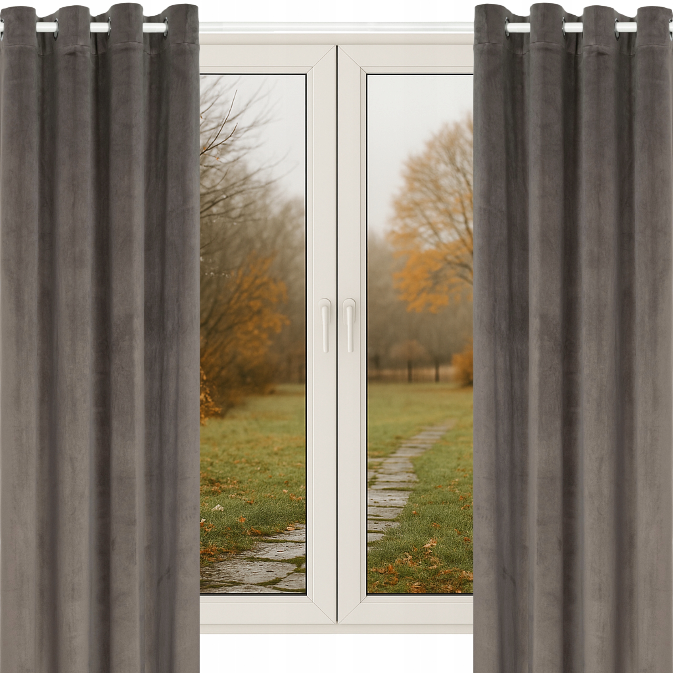 Velurové Záclony Na Průchodkách 140x250 Béžové 2 Kusy Silný Velur