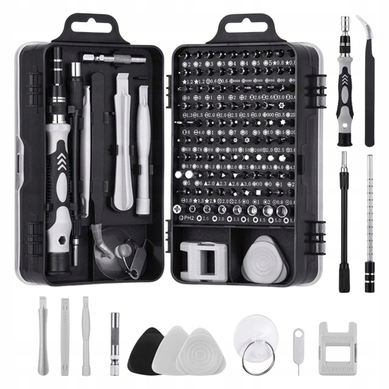 Śrubokręty Precyzyjne Wkrętaki Bity Zestaw 115 Szt Do Naprawy Elektroniki