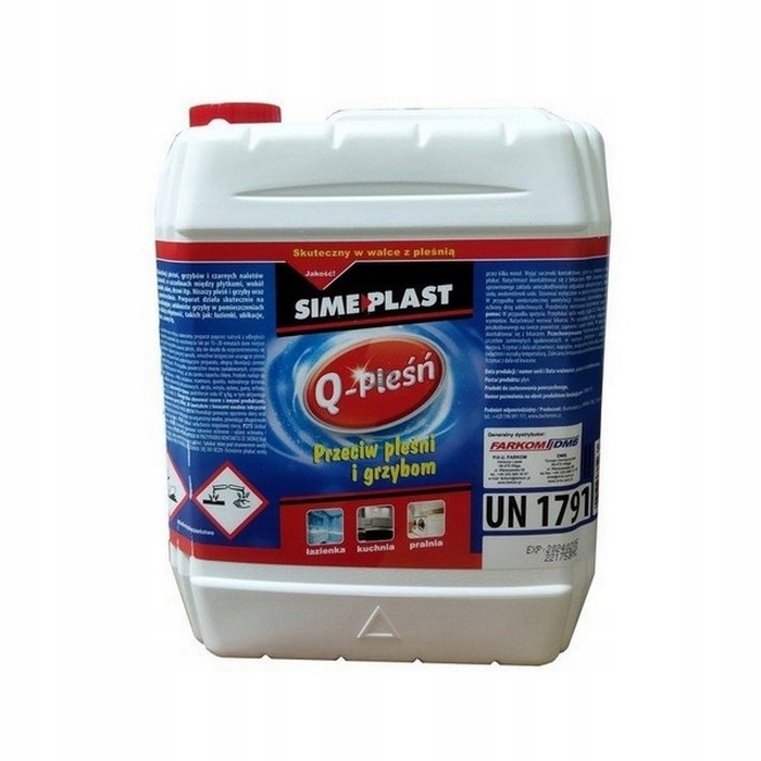 Grzybobójczy Środek Płyn Pleśniobójczy 5L wybiela na bazie chloru Q-Pleśń
