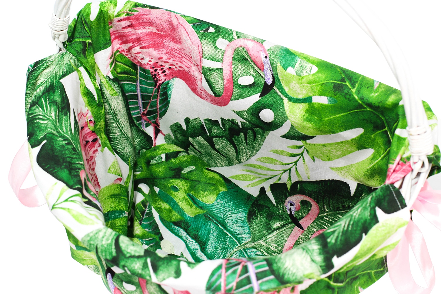 KOSZYK WIKLINOWY NA ROWER ZAKUPY ODPINANY + WKŁAD Pojemność 5 l