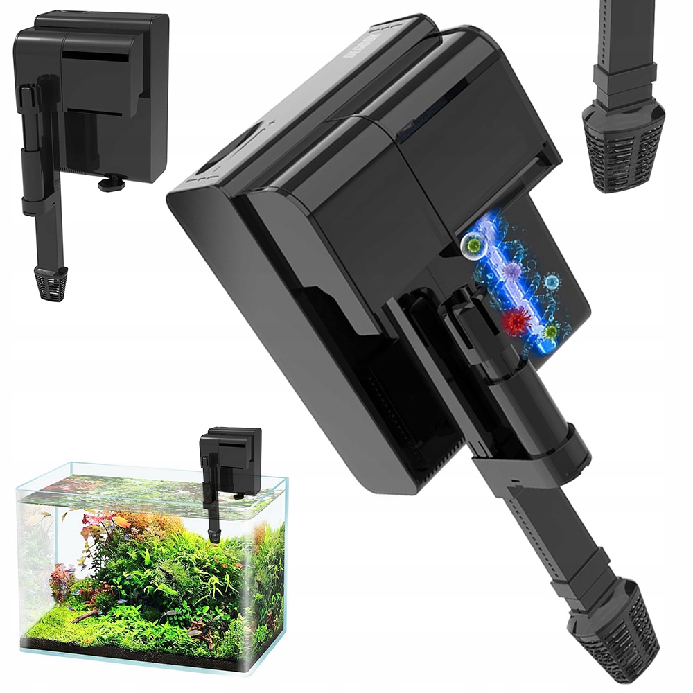 Levně Vnější Akvarijní Filtr Pro Akvárium, 450 L/h, S Uvc, Regulovatelný Průtok
