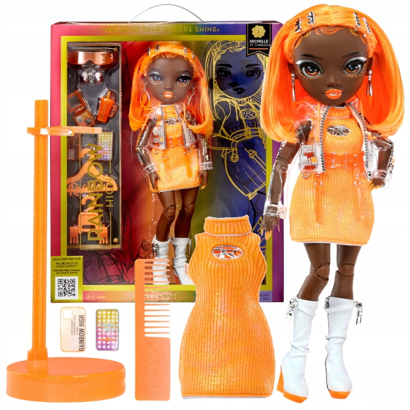 RAINBOW HIGH FASHION DOLL MICHELLE ST. CHARLES LALKA Z AKCESORIAMI SERIA 5