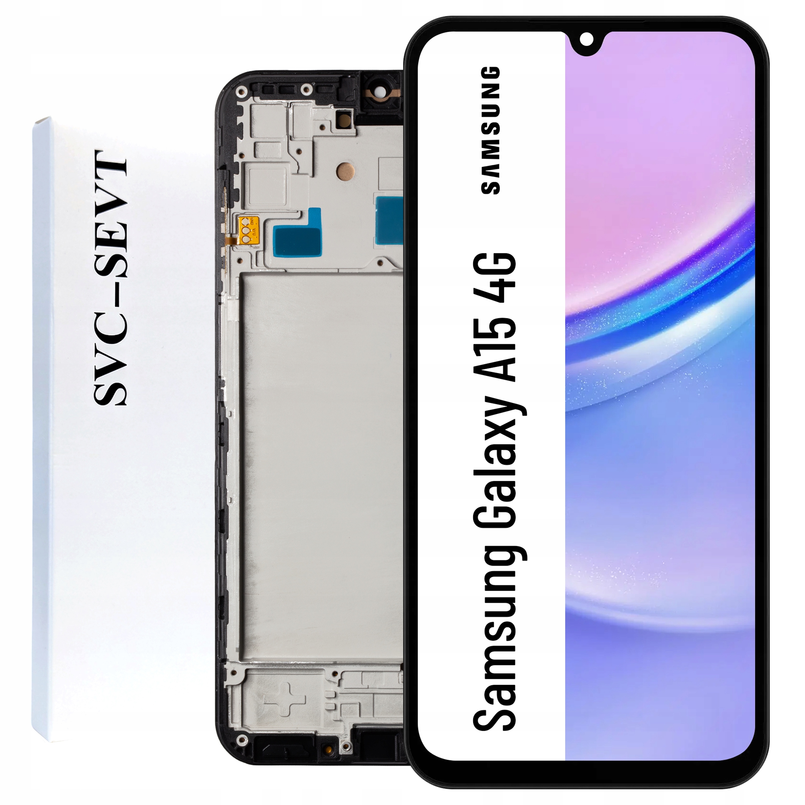 SM-A155M LCD pre Samsung A15 4G Service Pack Rámček Matrica Originál Zila