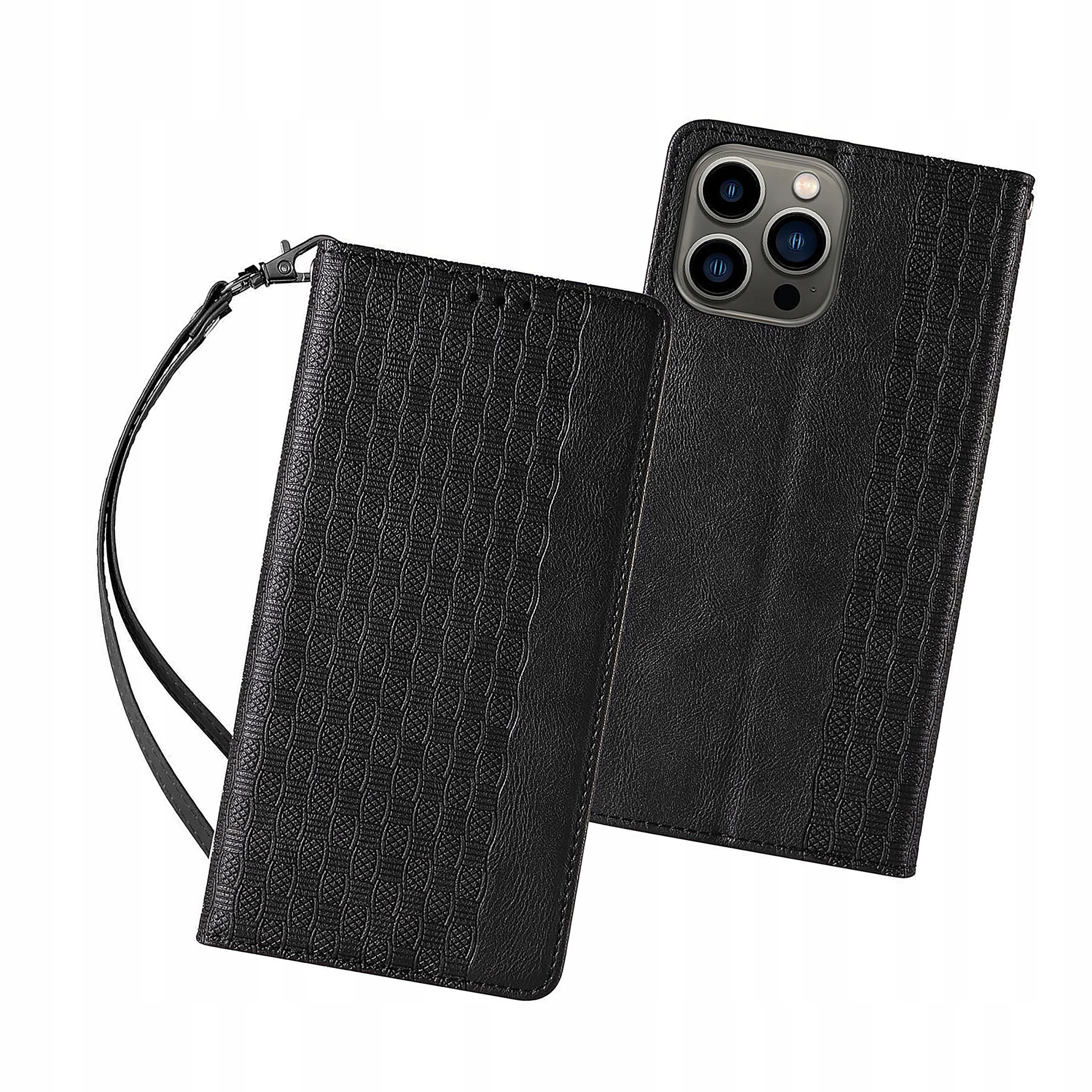Magnet Strap Case etui iPhone 14 pokrowiec z klapką portfel smycz podstawka