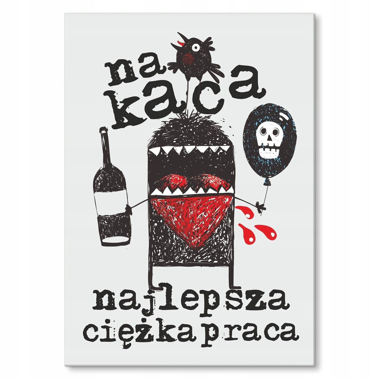 Kovový plakát Na kocovinu nejlepší práce Dárek 42 x 59 cm