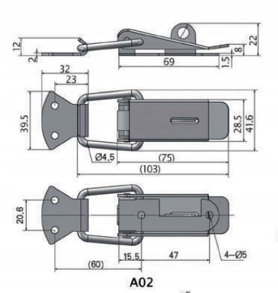 Zapinka / zatrzask / dociągający / kolankowy A02 Marka inny