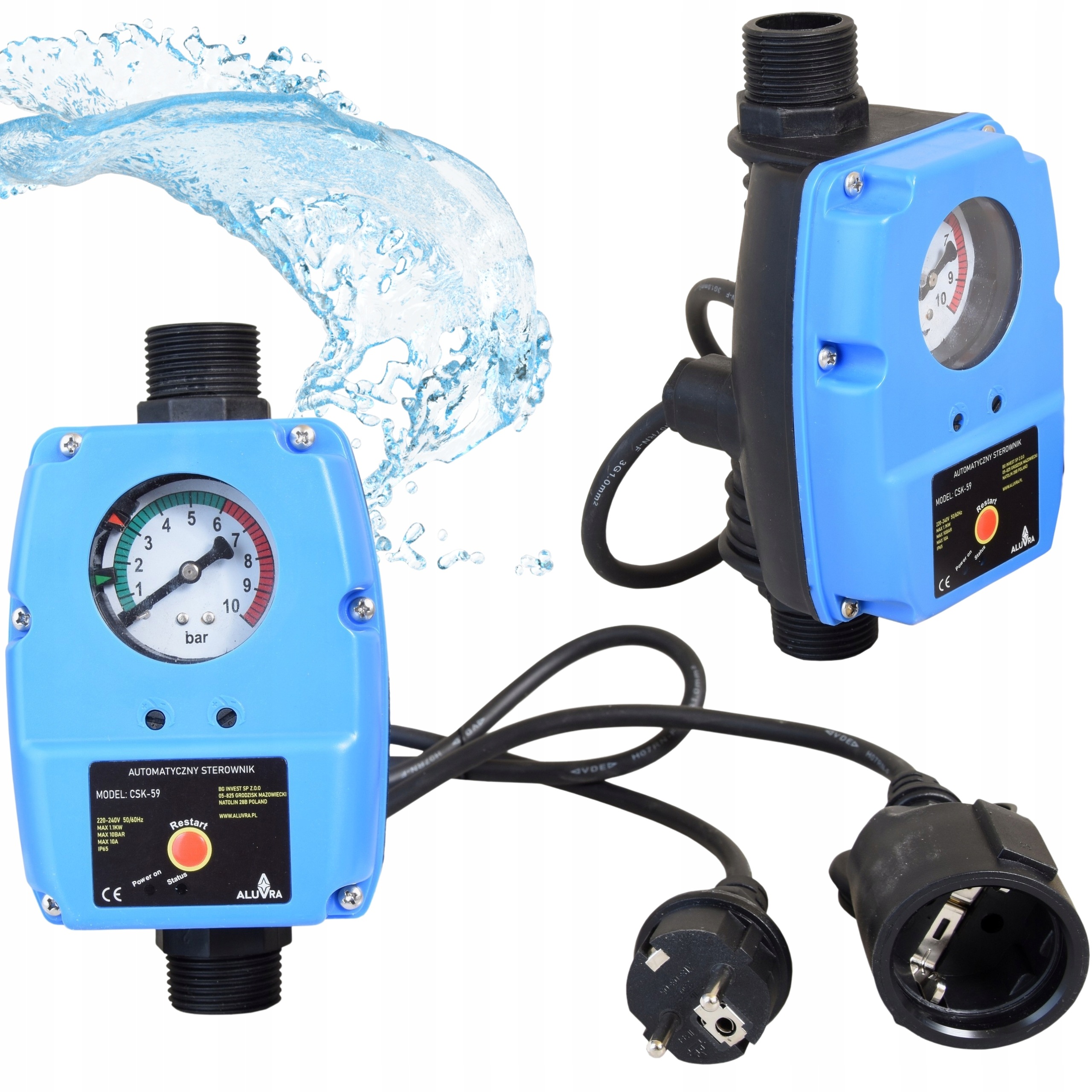 Ovladač Vypínač pro čerpadlo hydroforu Csk 59 Suchoběh Regulace Tlaku