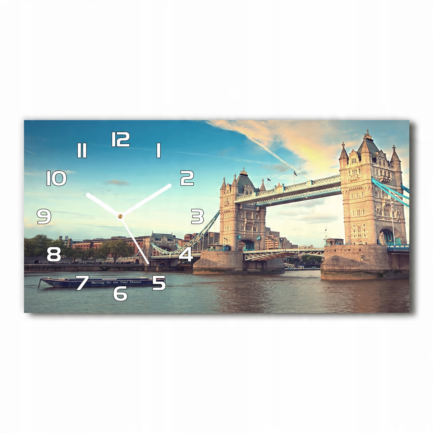 

Zegar ścienny szklany Tower bridge Londyn 60x30 cm