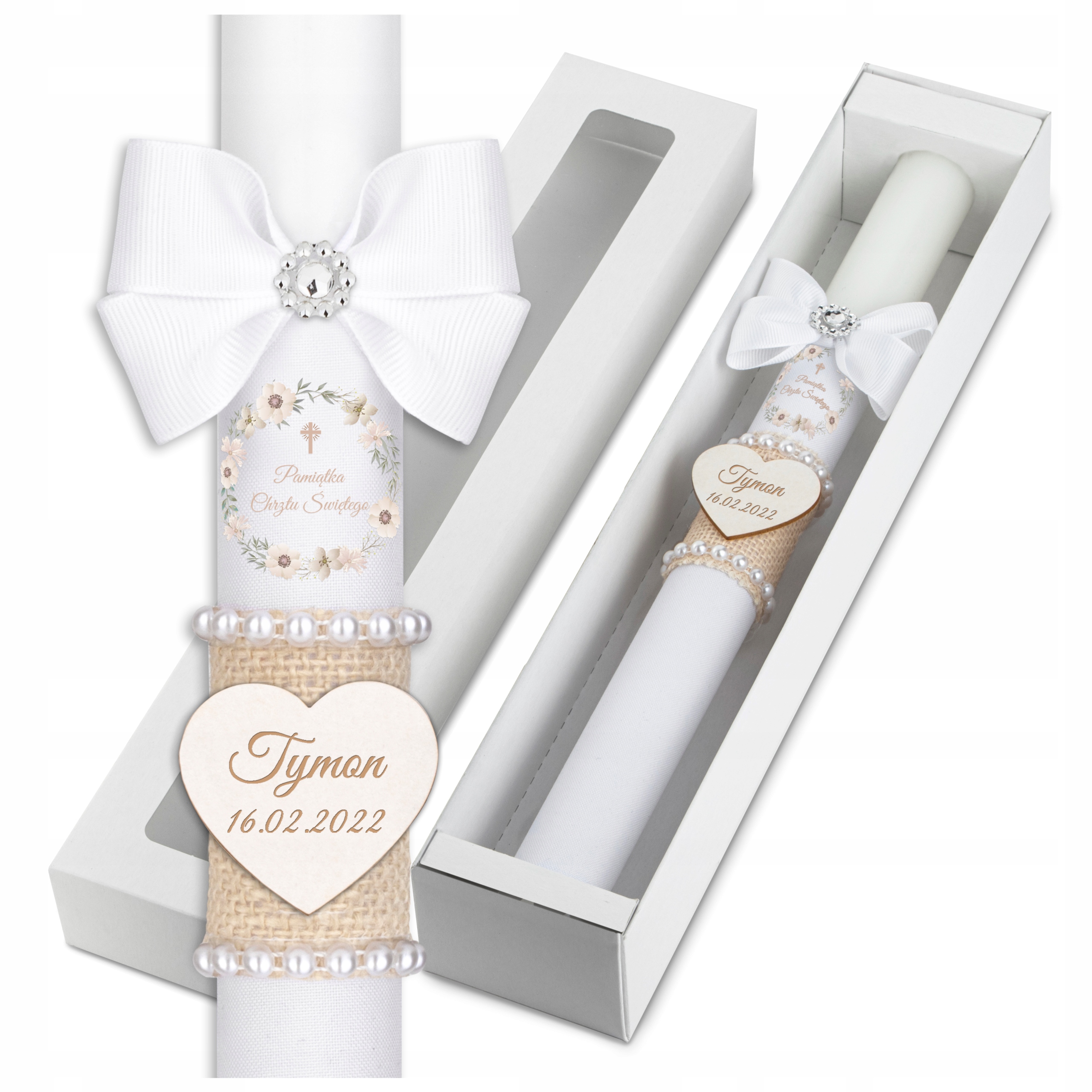 

Świeca Na Chrzest Gromnica Do Chrztu Pudełko