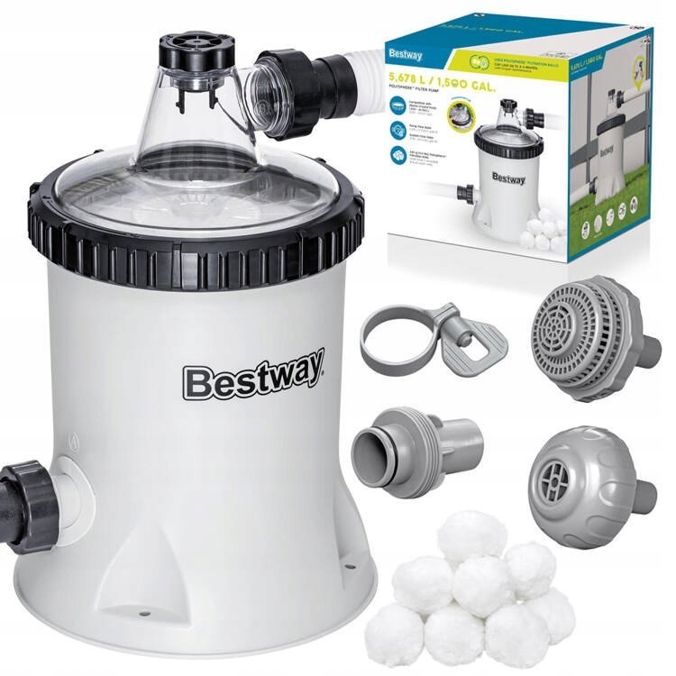 Bestway Filtrační čerpadlo do bazénu 5678 l/h pro filtrační kuličky 58870