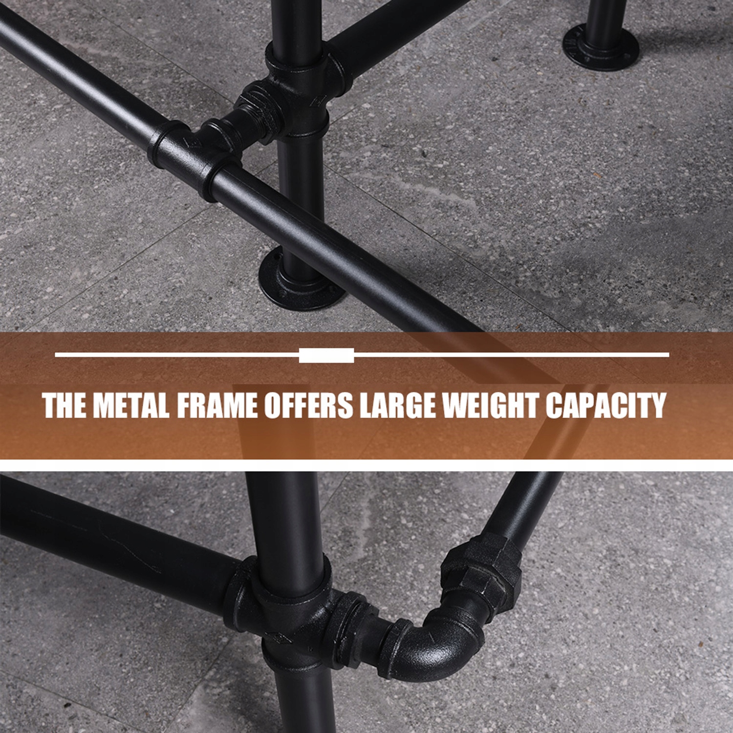 METALOWA RAMA PODSTAWA STOŁU STELAŻ RURY160x65x101 Model 8590866