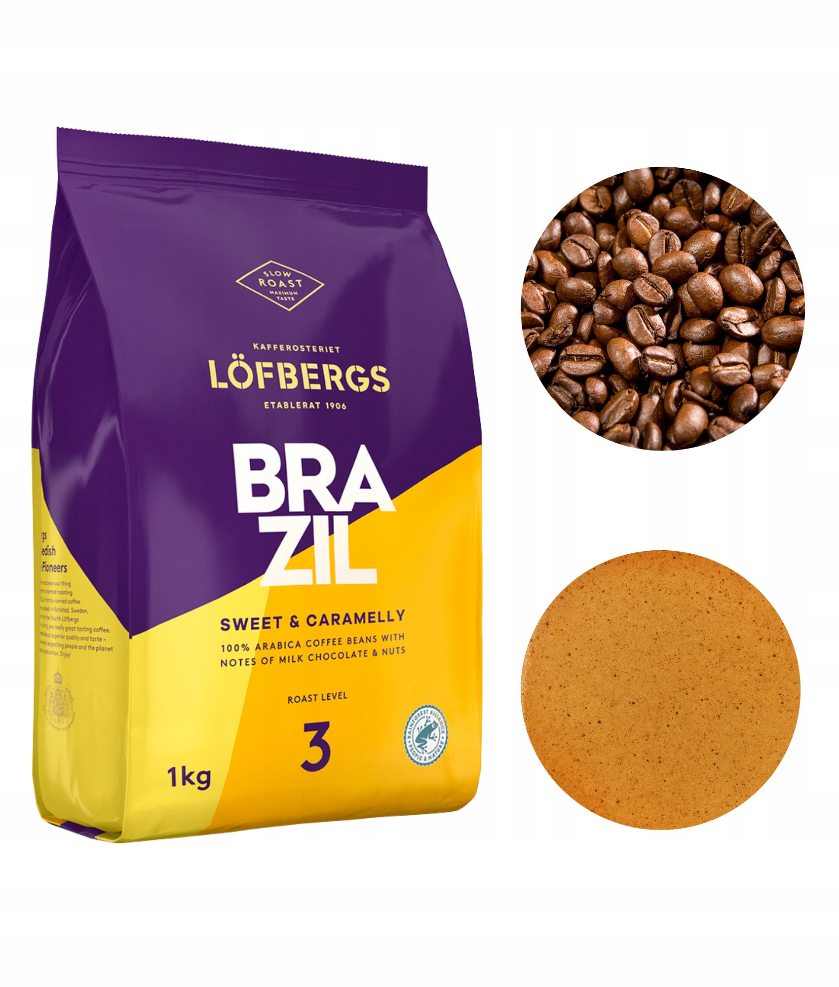 Lofbergs Brazil kawa ziarnista arabica do ekspresu 1kg