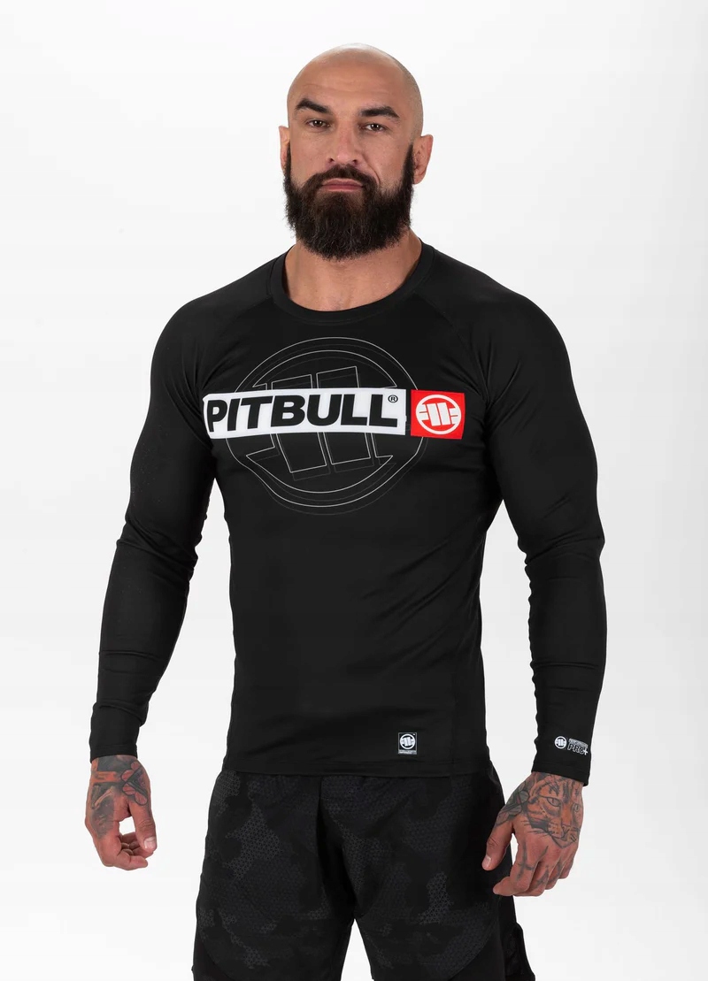 Pit Bull Rashguard LoongSleeve Hilltop Sports Black S