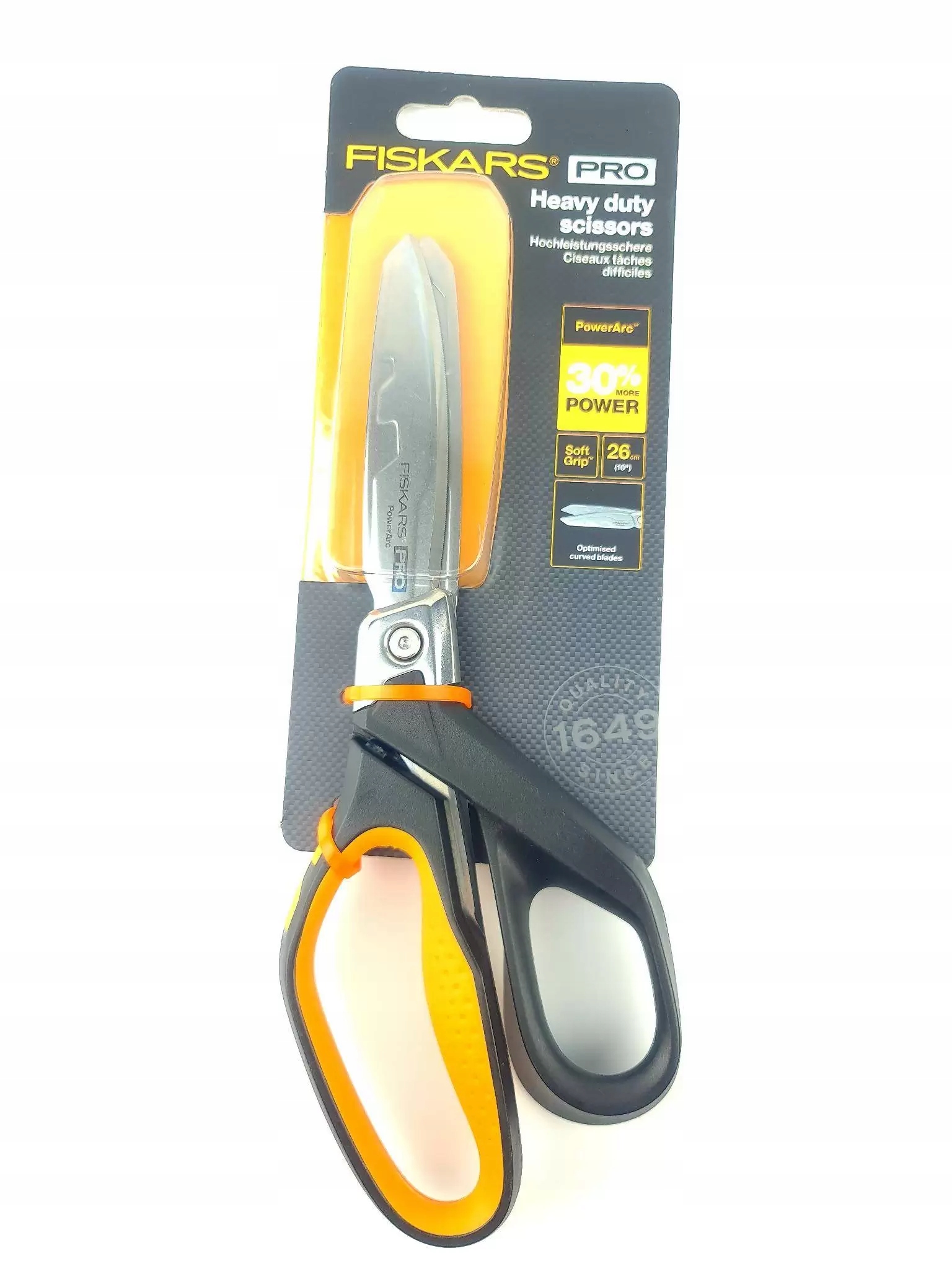 Fiskars 1027205 Nůžky pro těžké úkoly 26 cm Odolné lanové pásky Guma