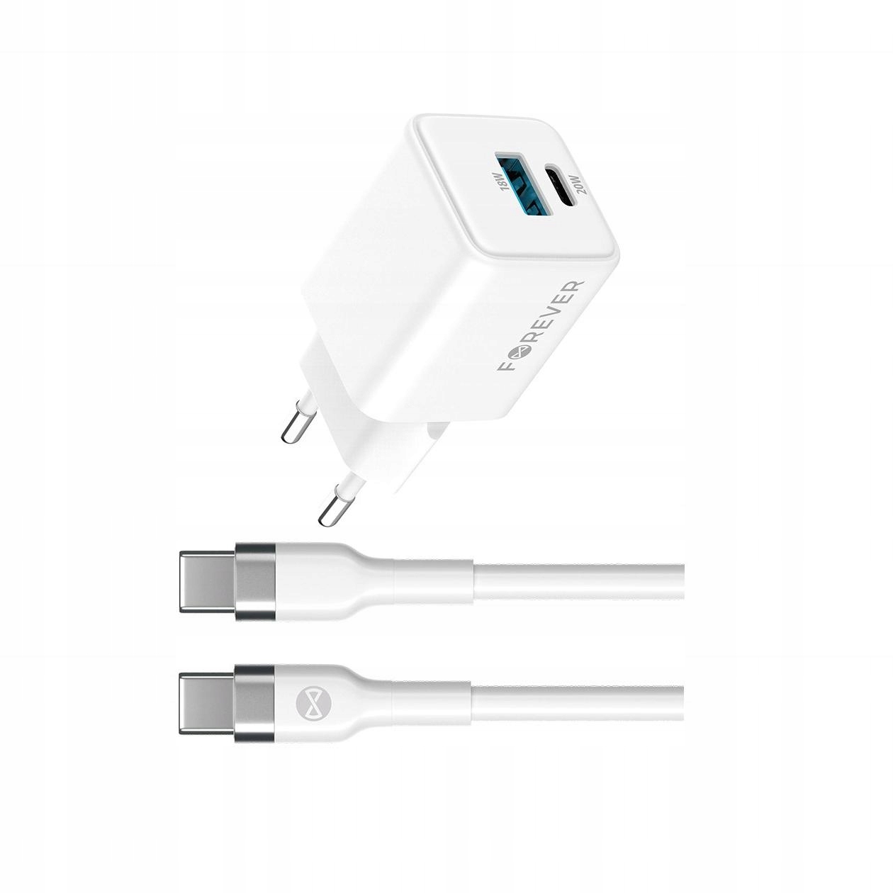 Szybka ładowarka GaN 20W 2 wejścia Usb i Usb-c z kablem do Oppo Reno 8T 4G