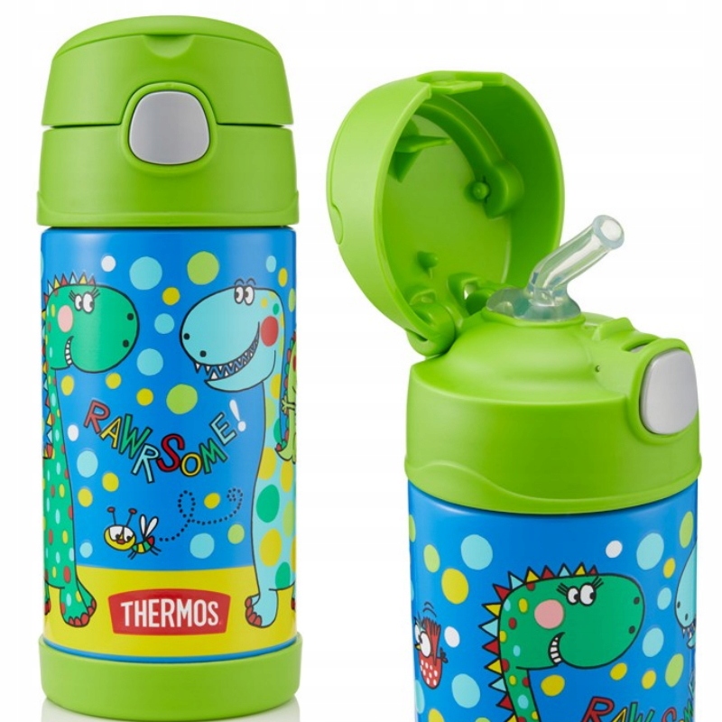 Dětská termoska s brčkem Dinosaurus