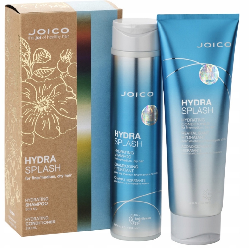 Joico Hydra Splash Zestaw Nawilżający Włosy Szampon 300ml Odżywka 250ml