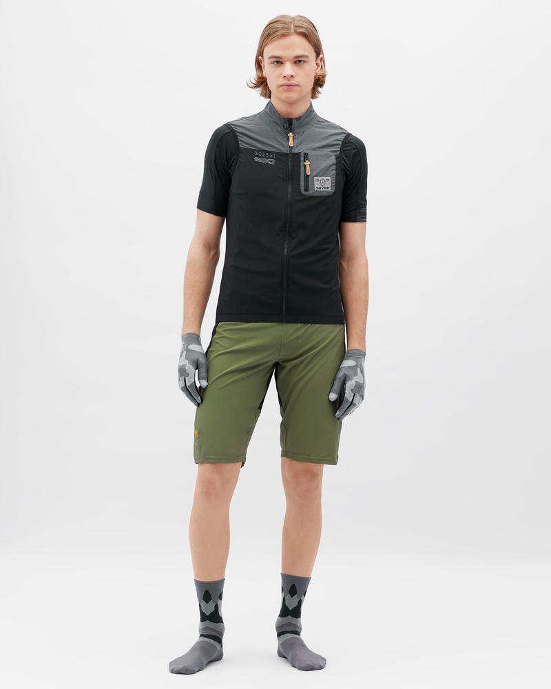 Pánská gravel vesta Silvini Cairo černá/tmavě šedá M