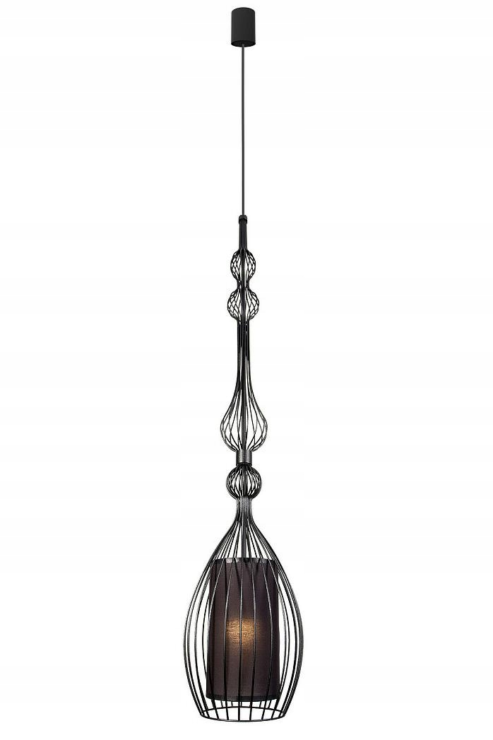 Závesná lampa Abi Čierna kovová tienidlo 1xE27 22 cm Stropná lampa
