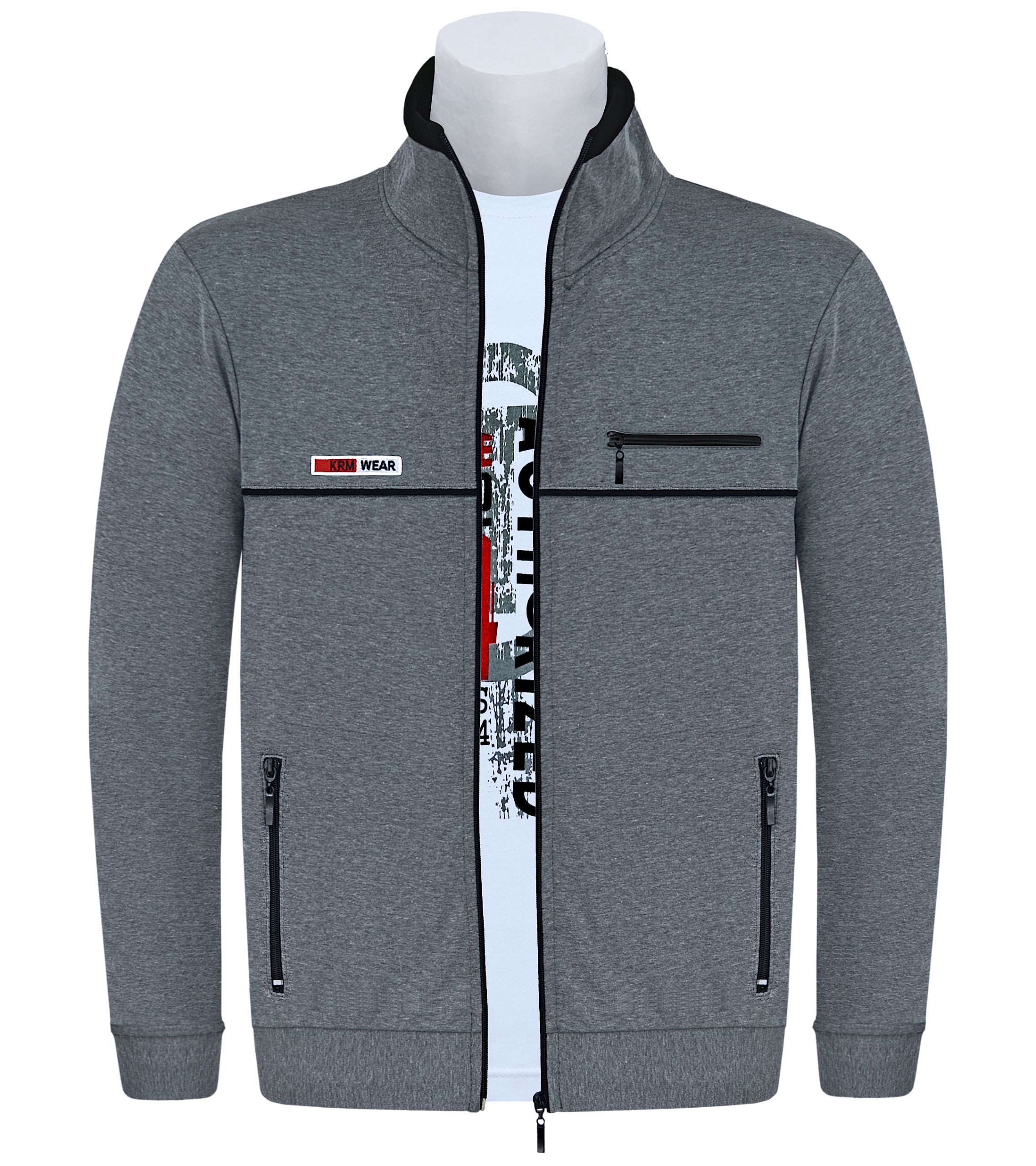 

Cienka Bluza Krm Sport Stójka Zamek Jakość sz S