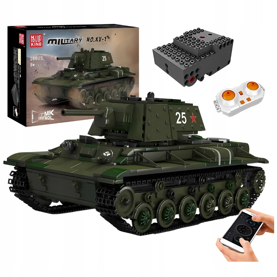 Celtniecības bloku komplekts tālvadības tvertne KV-1 924 elementi Iepakojuma statuss oriģināls
