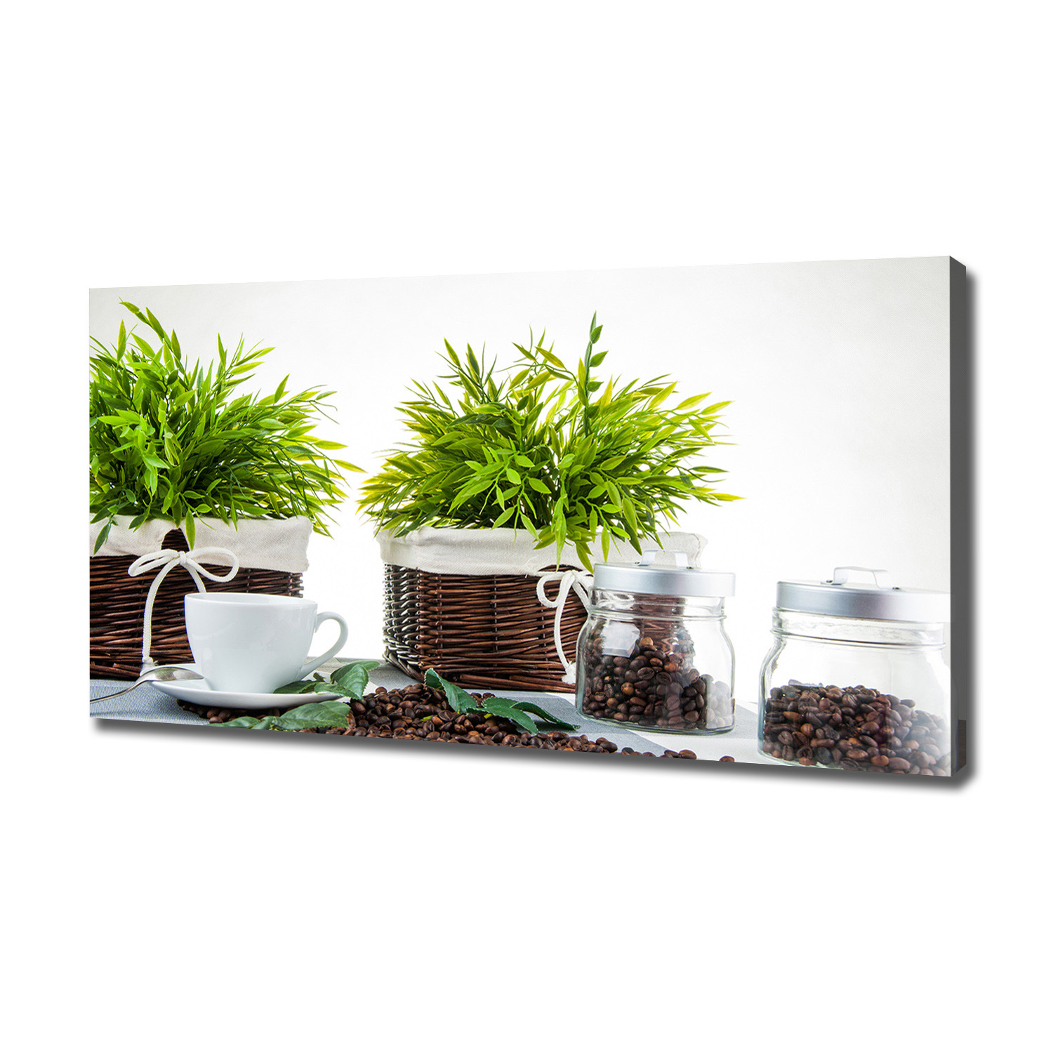 

Foto obraz na płótnie Motyw domu z kawą 120x60 cm