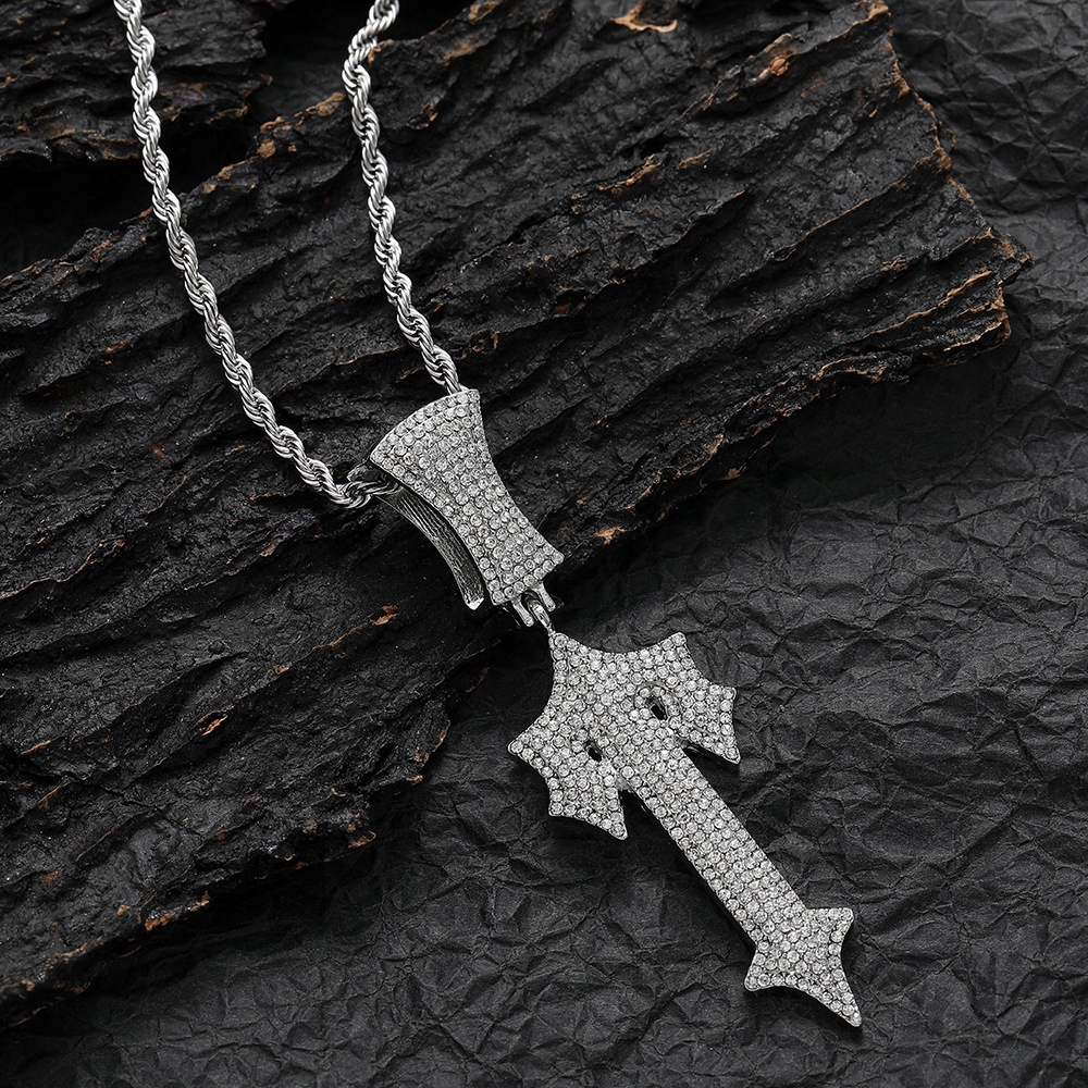 Trapstar Chain Naszyjnik Y2k Drill Drip Londonuk Silver Srebny Marka bez marki