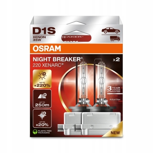 Žárovky Osram D1S 85V 35W Xenarc Night Breaker 220 +220% Sada 2 ks