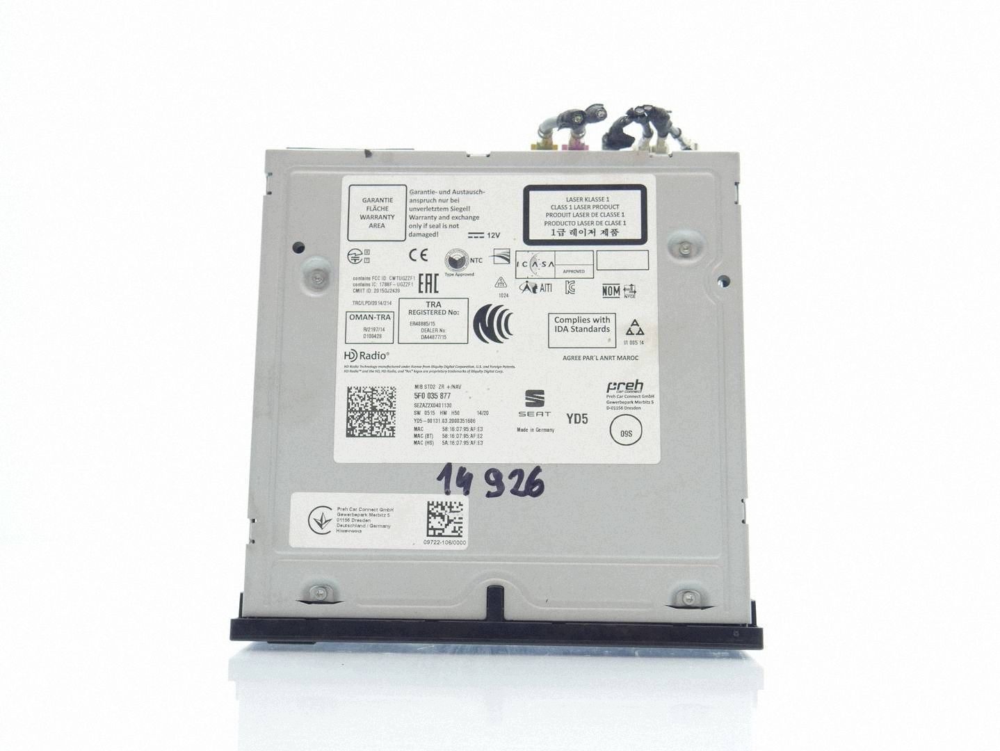 card reader SD NAVI navigation devices MMI SEAT LEON III 5F 5F0035877