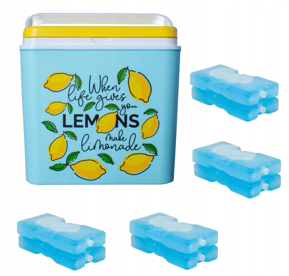 Pasivní turistická lednička Potz 30 L 8 náplní Lemons modrá
